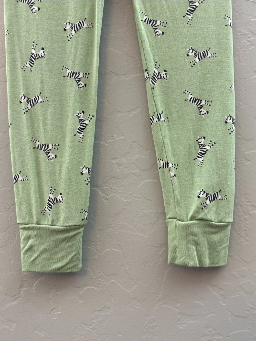 Little Me green zebra print two piece bamboo pajama set size 3t